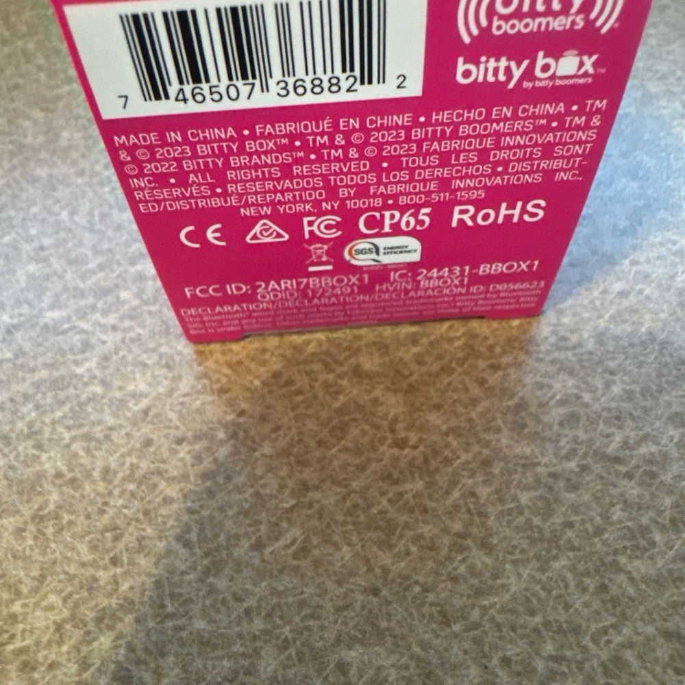 Barbie Bluetooth Speaker With Keychain Bitty Box Mini Speaker Pink NIB Tiny Gift - Picture 5 of 6